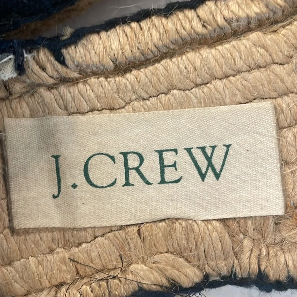 J Crew espadrilles sandals tie up wrap flats preppy black women’s size 7